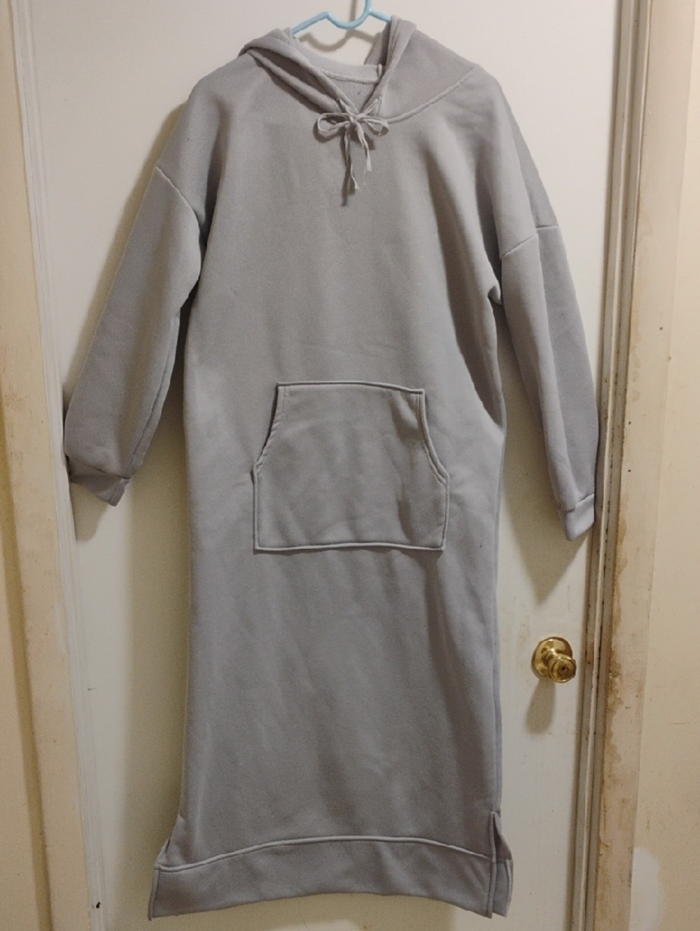 Plush Gray Oversized Hoodie